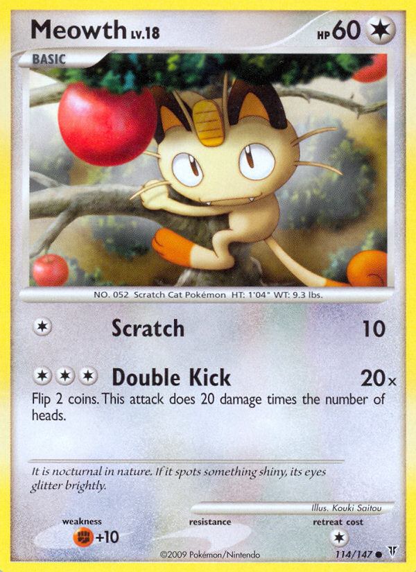 Meowth (114/147) [Platinum: Supreme Victors] | Exor Games New Glasgow