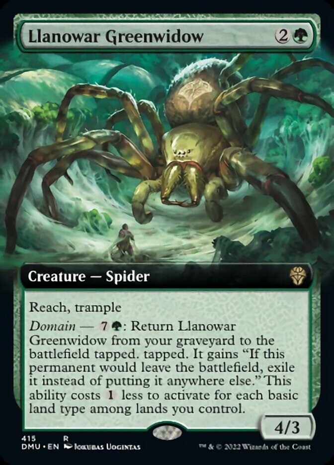 Llanowar Greenwidow (Extended Art) [Dominaria United] | Exor Games New Glasgow