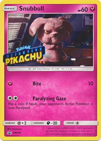 Snubbull Detective (SM200) (Pikachu Stamped) [Sun & Moon: Black Star Promos] | Exor Games New Glasgow