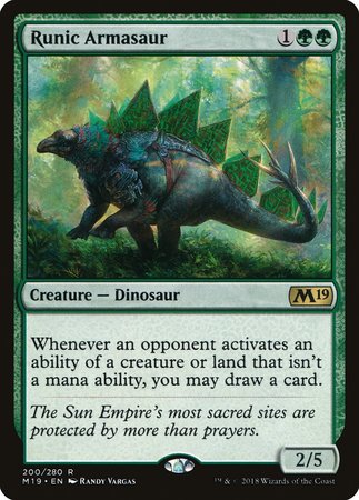 Runic Armasaur [Core Set 2019] | Exor Games New Glasgow