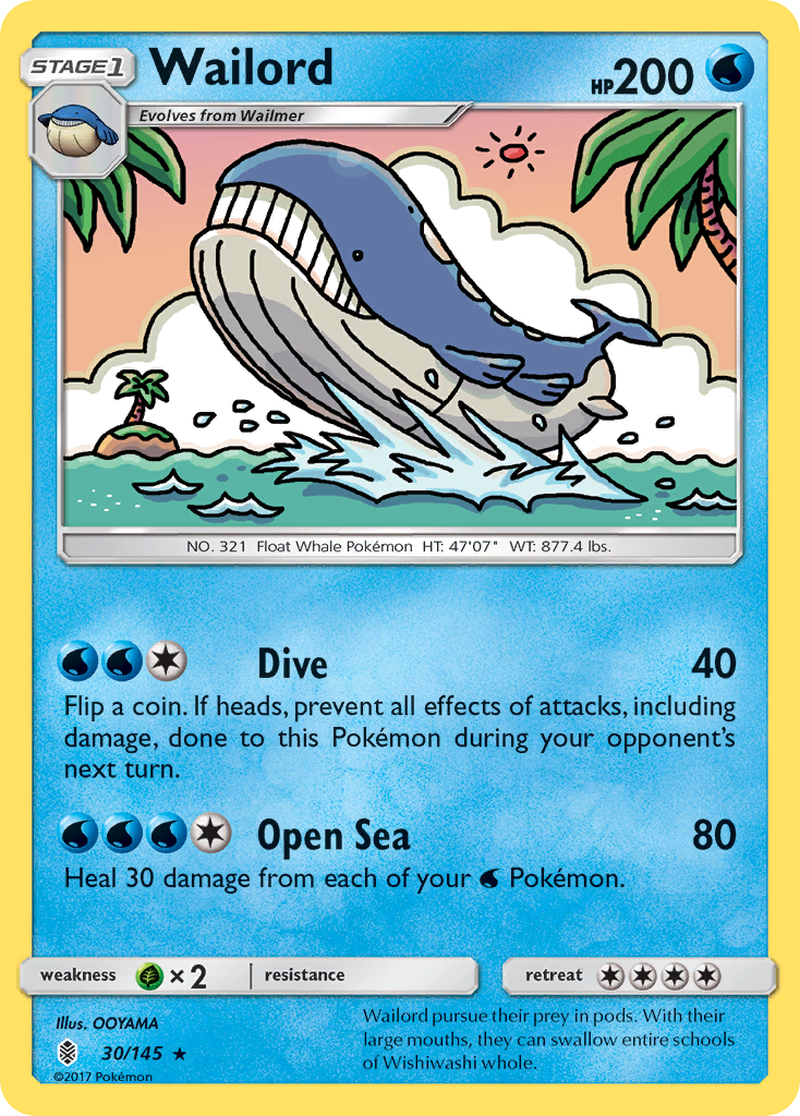 Wailord (30/145) [Sun & Moon: Guardians Rising] | Exor Games New Glasgow