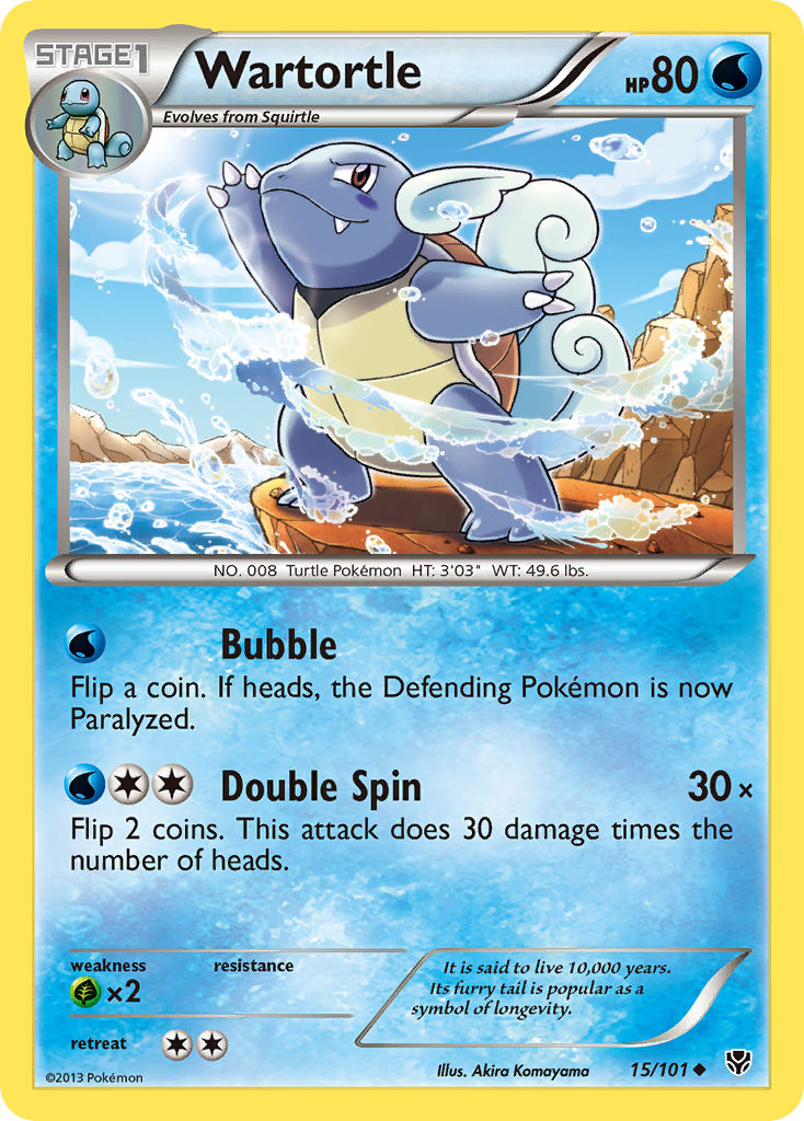 Wartortle (15/101) [Black & White: Plasma Blast] | Exor Games New Glasgow