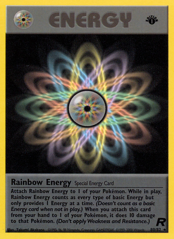 Rainbow Energy (80/82) [Team Rocket 1st Edition] | Exor Games New Glasgow