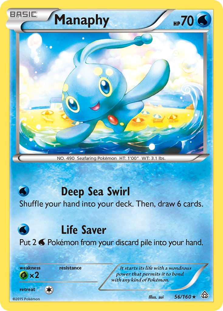 Manaphy (56/160) (Battle Arena Deck Exclusive) (Theme Deck Exclusive) [XY: Primal Clash] | Exor Games New Glasgow