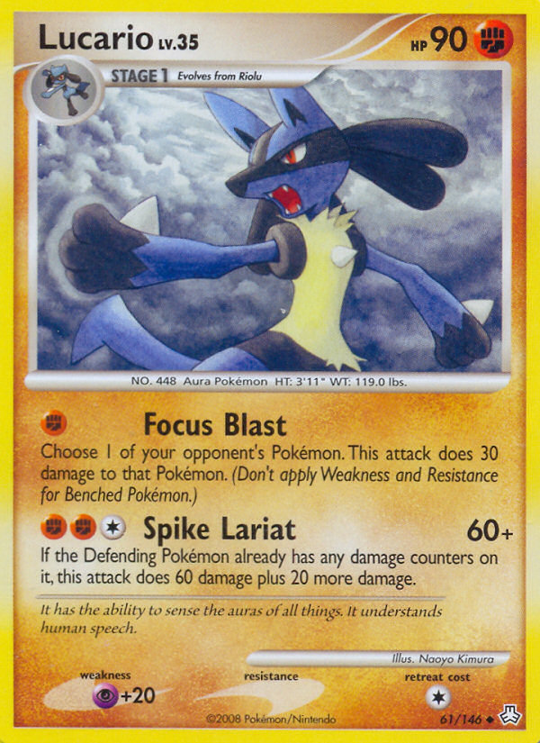 Lucario (61/146) [Diamond & Pearl: Legends Awakened] | Exor Games New Glasgow