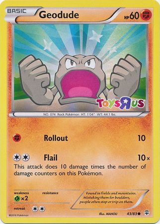 Geodude (43/83) (Toys R Us Promo) [XY: Generations] | Exor Games New Glasgow