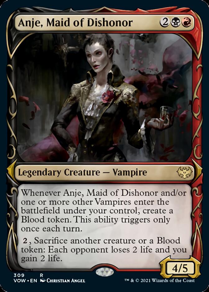 Anje, Maid of Dishonor (Showcase Fang Frame) [Innistrad: Crimson Vow] | Exor Games New Glasgow