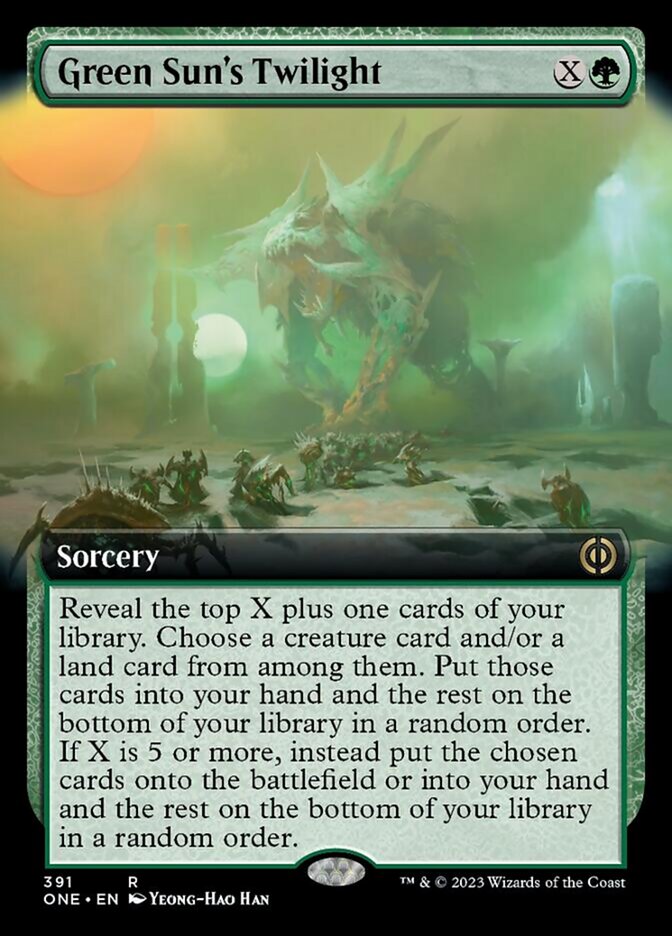 Green Sun's Twilight (Extended Art) [Phyrexia: All Will Be One] | Exor Games New Glasgow