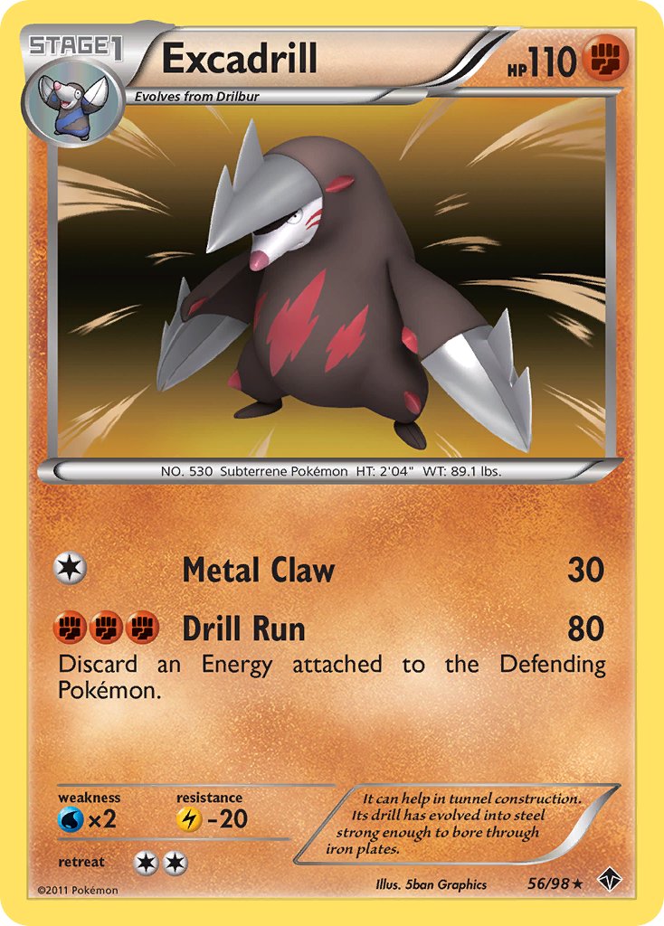 Excadrill (56/98) (Cosmos Holo) (Blister Exclusive) [Black & White: Emerging Powers] | Exor Games New Glasgow