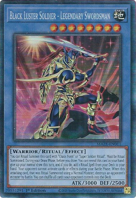 Black Luster Soldier - Legendary Swordsman [MAZE-EN011] Collector's Rare | Exor Games New Glasgow