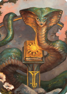 Guardian Naga Art Card (Gold-Stamped Signature) [Commander Legends: Battle for Baldur's Gate Art Series] | Exor Games New Glasgow