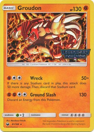 Groudon (81/168) (Cosmos Holo Gamestop Promo) [Sun & Moon: Celestial Storm] | Exor Games New Glasgow