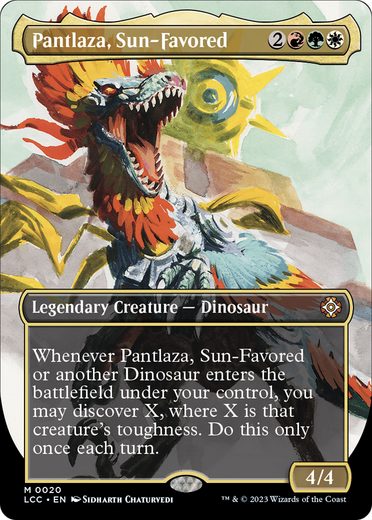 Pantlaza, Sun-Favored (Borderless) [The Lost Caverns of Ixalan Commander] | Exor Games New Glasgow