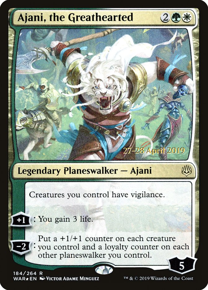 Ajani, the Greathearted  [War of the Spark Prerelease Promos] | Exor Games New Glasgow