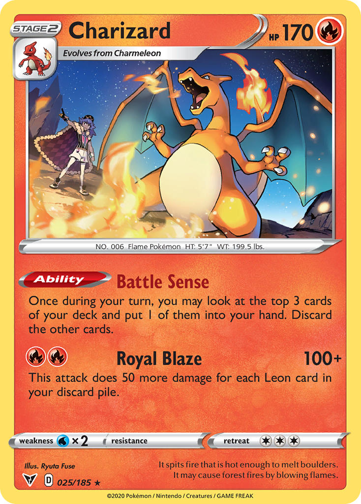 Charizard (025/185) [Sword & Shield: Vivid Voltage] | Exor Games New Glasgow