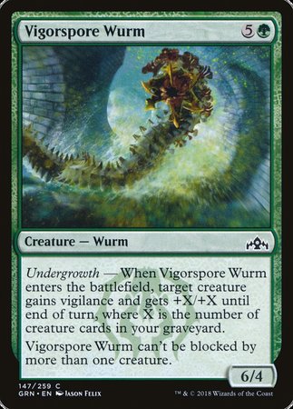 Vigorspore Wurm [Guilds of Ravnica] | Exor Games New Glasgow