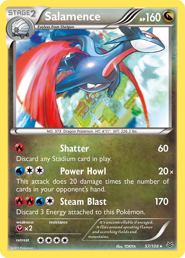 Salamence (57/108) (Theme Deck Exclusive) [XY: Roaring Skies] | Exor Games New Glasgow