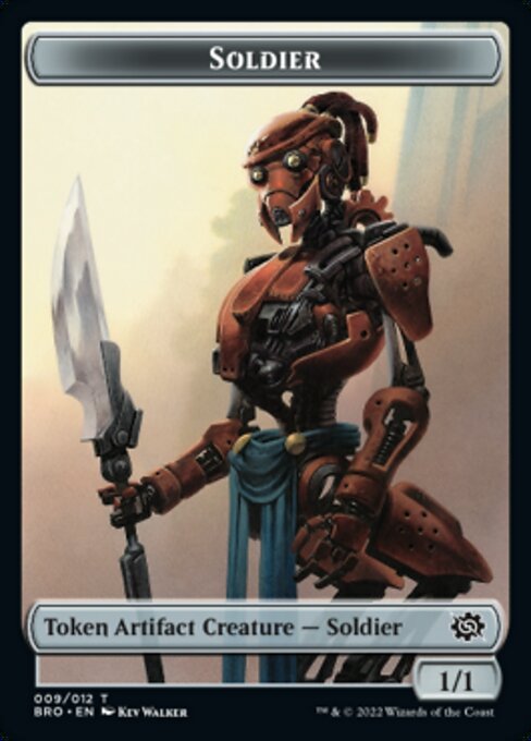 Powerstone // Soldier (009) Double-Sided Token [The Brothers' War Tokens] | Exor Games New Glasgow