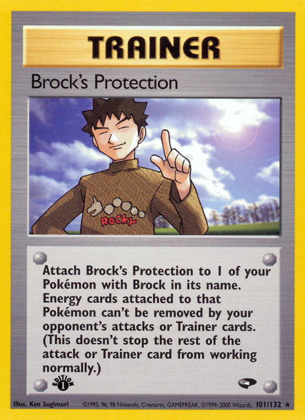 Brock's Protection (101/132) [Gym Challenge 1st Edition] | Exor Games New Glasgow