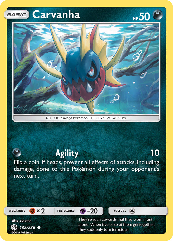 Carvanha (132/236) [Sun & Moon: Cosmic Eclipse] | Exor Games New Glasgow