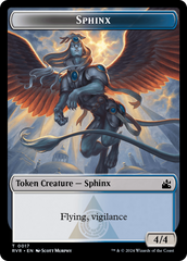 Spirit (0018) // Sphinx Double-Sided Token [Ravnica Remastered Tokens] | Exor Games New Glasgow