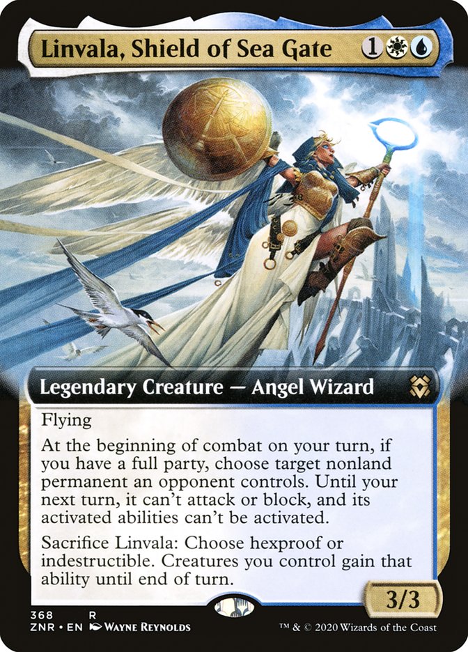 Linvala, Shield of Sea Gate (Extended Art) [Zendikar Rising] | Exor Games New Glasgow