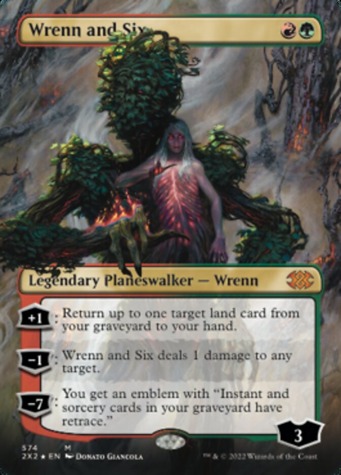 Wrenn and Six (Textured Foil) [Double Masters 2022] | Exor Games New Glasgow