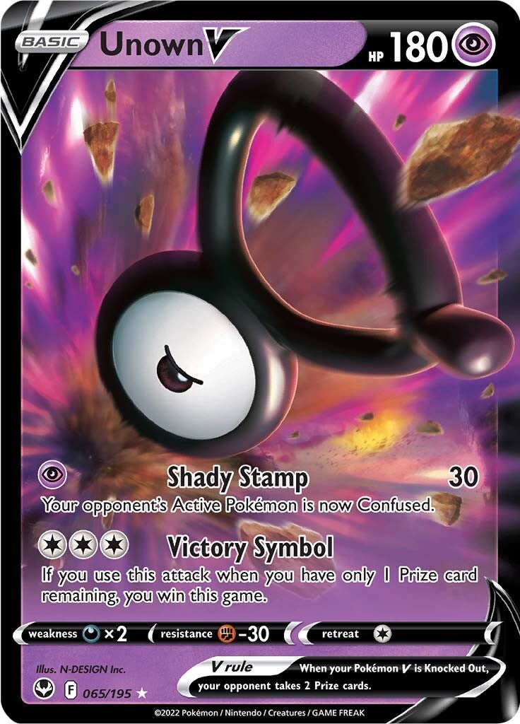 Unown V (065/195) [Sword & Shield: Silver Tempest] | Exor Games New Glasgow