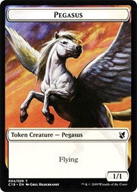 Pegasus // Human Double-sided Token [Commander 2019 Tokens] | Exor Games New Glasgow