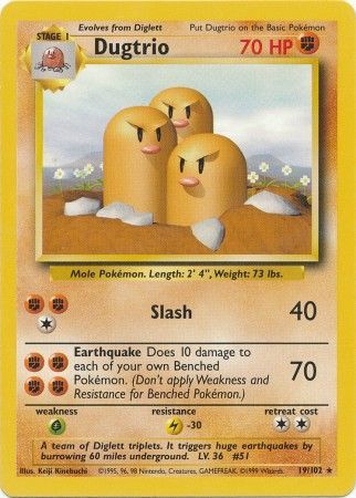 Dugtrio (19/102) [Base Set Unlimited] | Exor Games New Glasgow