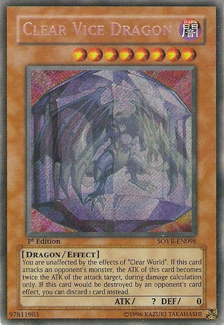 Clear Vice Dragon [SOVR-EN098] Secret Rare | Exor Games New Glasgow