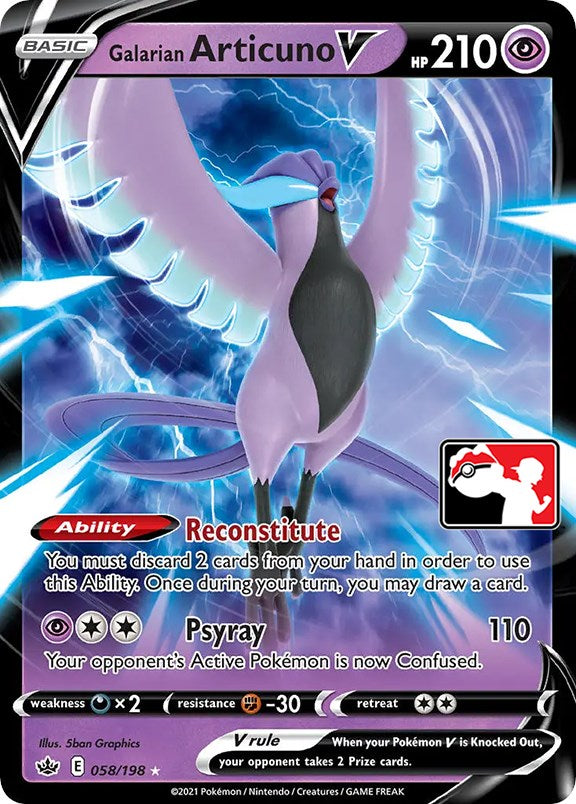 Galarian Articuno V (058/198) [Prize Pack Series One] | Exor Games New Glasgow