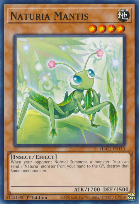 Naturia Mantis [HAC1-EN113] Common | Exor Games New Glasgow