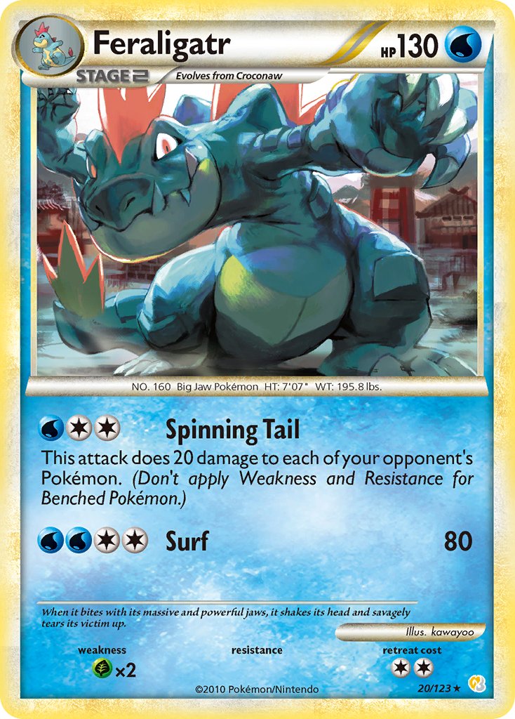 Feraligatr (20/123) (Theme Deck Exclusive) [HeartGold & SoulSilver: Base Set] | Exor Games New Glasgow