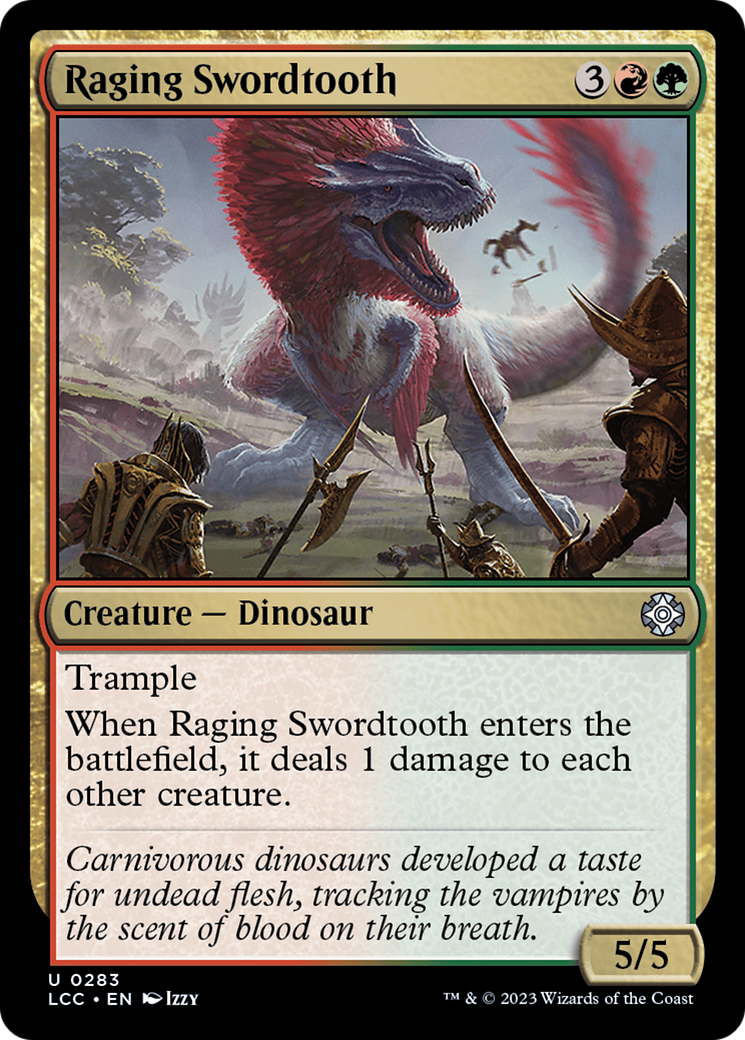 Raging Swordtooth [The Lost Caverns of Ixalan Commander] | Exor Games New Glasgow