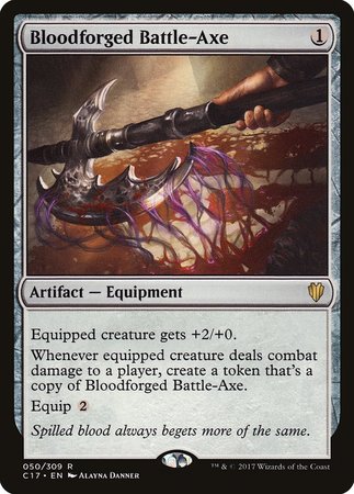 Bloodforged Battle-Axe [Commander 2017] | Exor Games New Glasgow