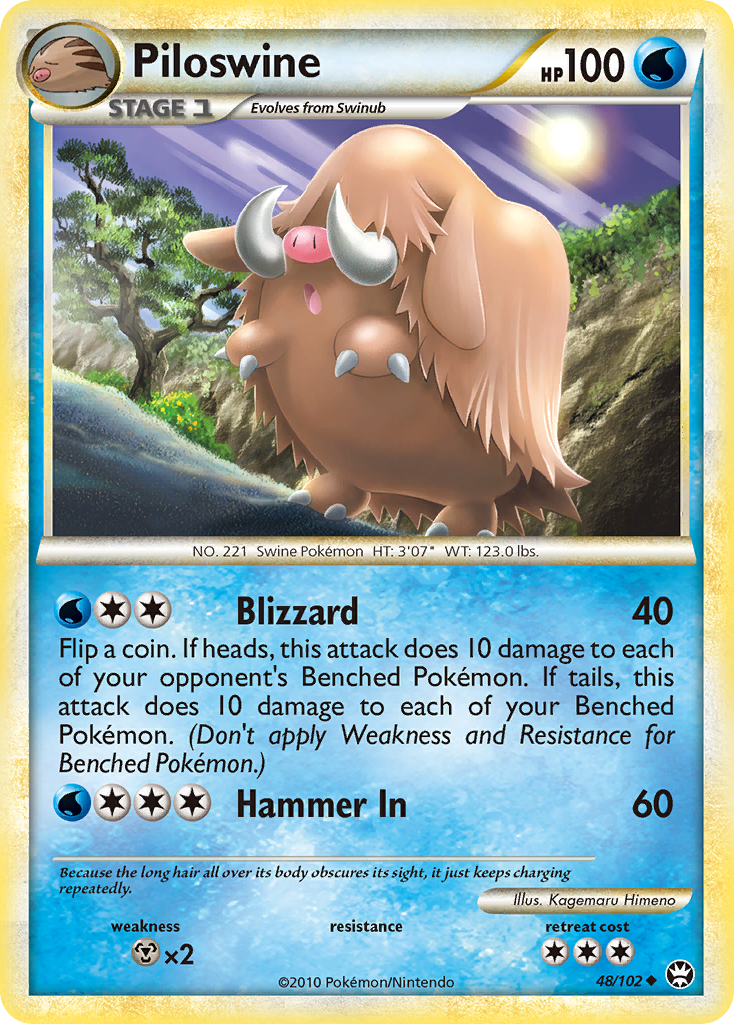 Piloswine (48/102) [HeartGold & SoulSilver: Triumphant] | Exor Games New Glasgow