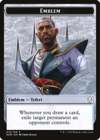 Emblem - Teferi, Hero of Dominaria [Dominaria Tokens] | Exor Games New Glasgow