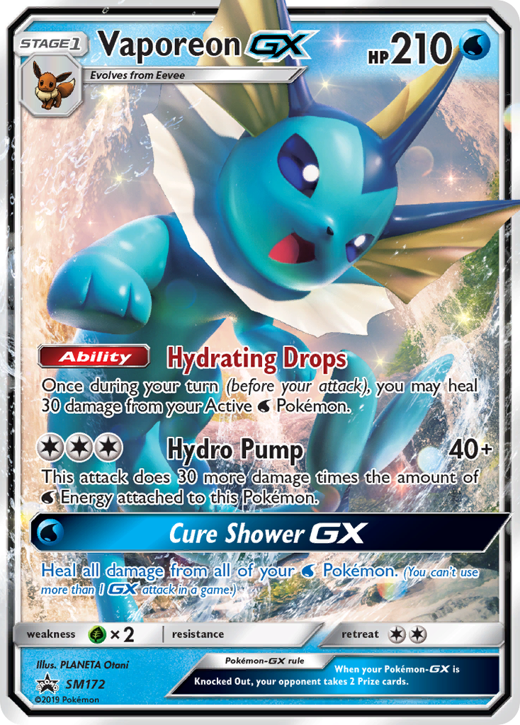 Vaporeon GX (SM172) [Sun & Moon: Black Star Promos] | Exor Games New Glasgow