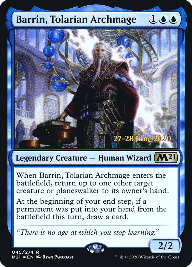 Barrin, Tolarian Archmage  [Core Set 2021 Prerelease Promos] | Exor Games New Glasgow