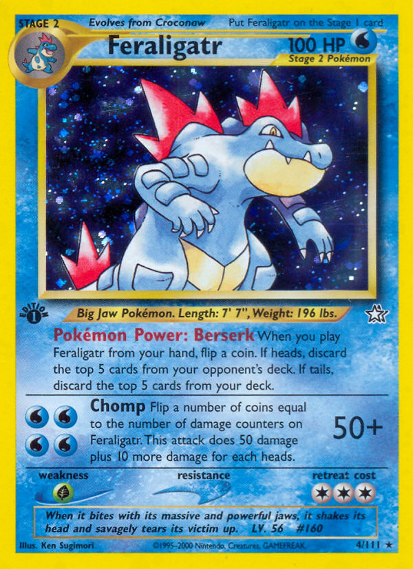 Feraligatr (4/111) [Neo Genesis 1st Edition] | Exor Games New Glasgow