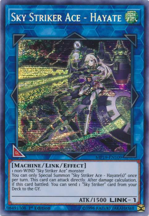 Sky Striker Ace - Hayate [MP19-EN109] Prismatic Secret Rare | Exor Games New Glasgow