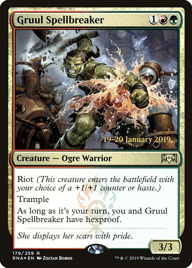 Gruul Spellbreaker [Ravnica Allegiance Prerelease Promos] | Exor Games New Glasgow