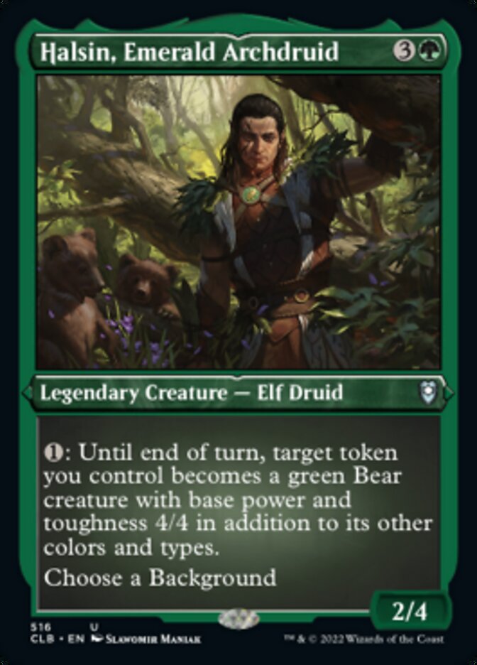 Halsin, Emerald Archdruid (Foil Etched) [Commander Legends: Battle for Baldur's Gate] | Exor Games New Glasgow