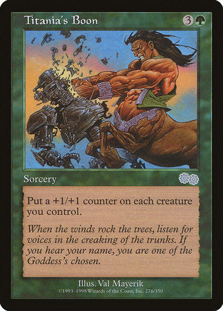 Titania's Boon [Urza's Saga] | Exor Games New Glasgow