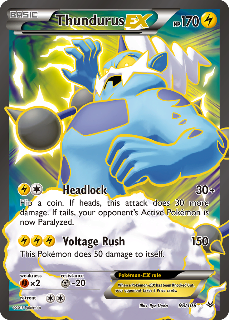 Thundurus EX (98/108) [XY: Roaring Skies] | Exor Games New Glasgow