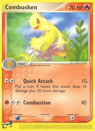 Combusken (25/97) [EX: Dragon] | Exor Games New Glasgow