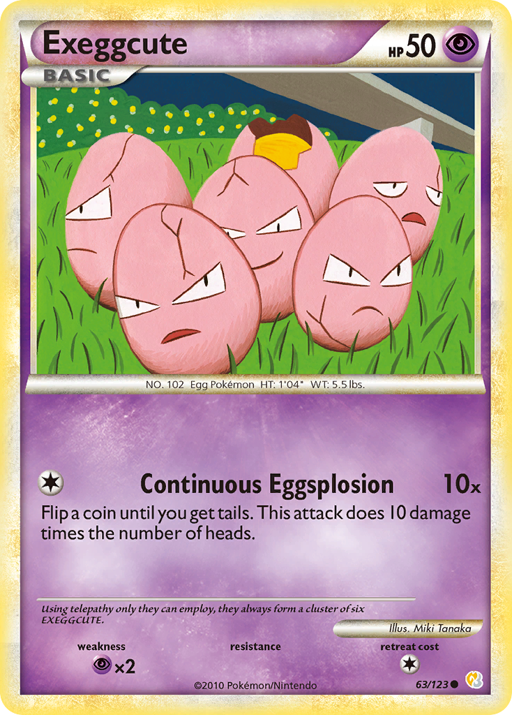 Exeggcute (63/123) [HeartGold & SoulSilver: Base Set] | Exor Games New Glasgow