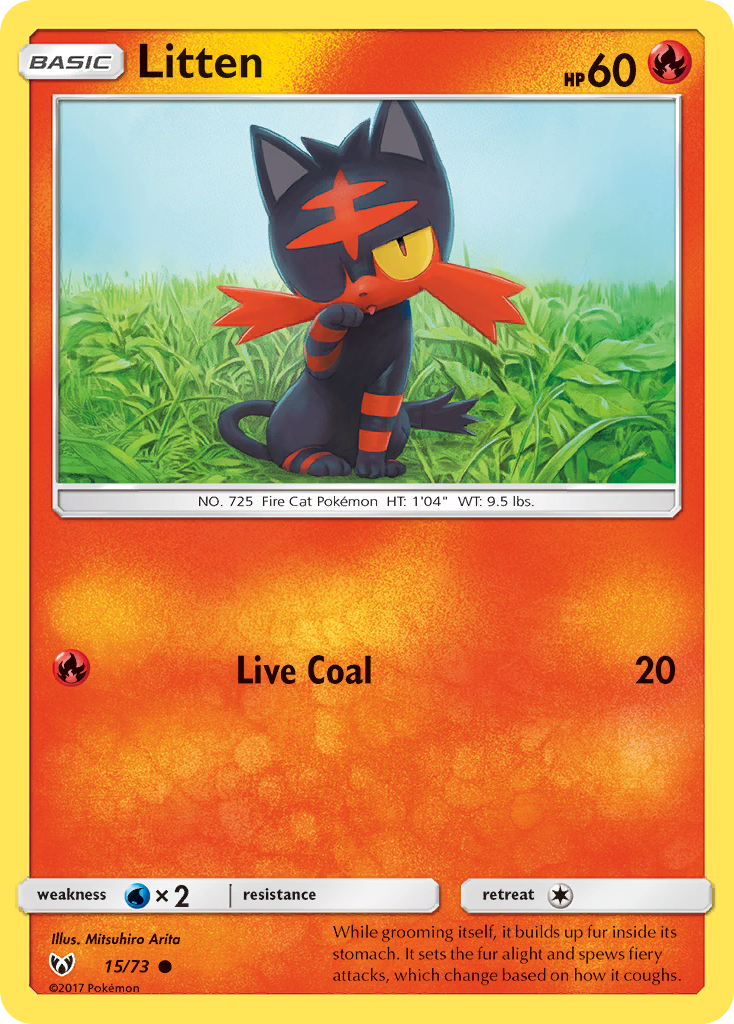 Litten (15/73) [Sun & Moon: Shining Legends] | Exor Games New Glasgow