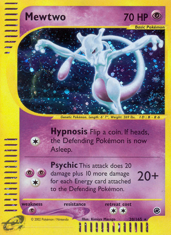 Mewtwo (20/165) [Expedition: Base Set] | Exor Games New Glasgow